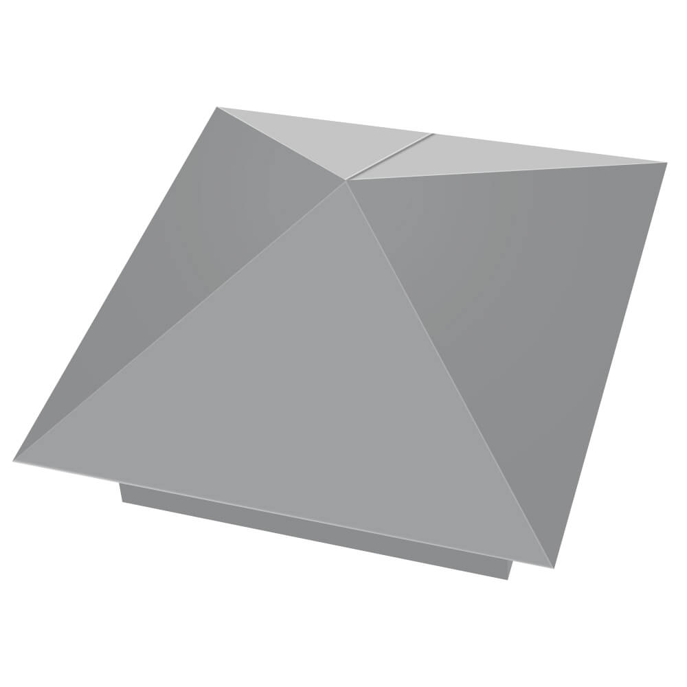 Колпак металлический 390х390мм RAL7004 Серый заборный Петропавловск-Камчатский фото