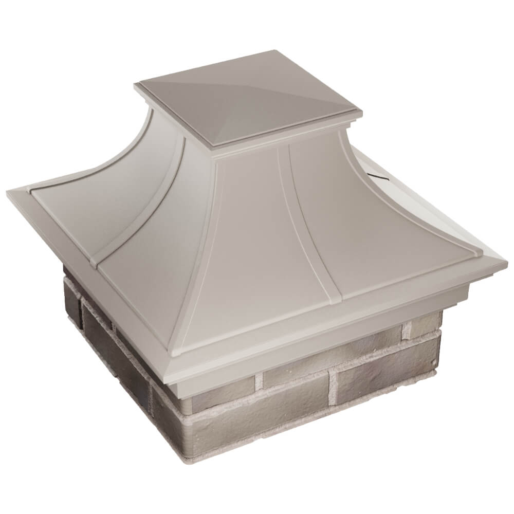 Колпак Zking Монблан Премиум Бежевый на столб 1.5х1.5 кирпича (385х385мм) в Петропавловске-Камчатском фото